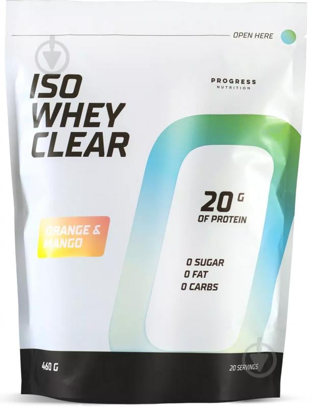 Протеїн Progress Nutrition SS24 Iso Whey Clear from 86% protein (ВИТ-183853) манго - апельсин 460 г - фото 1