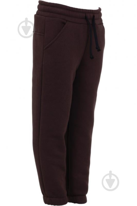 Джоггеры детские Формат с начесом р.128 коричневый - фото 5