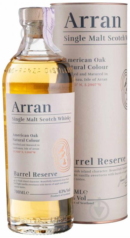 Виски Arran Barrel Reserve 43% в тубусе 0,7 л - фото 1