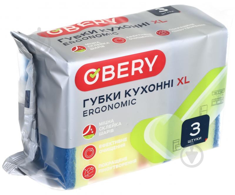 Губка для кухни OBERY XL ERGONOMIC 3 шт. - фото 3