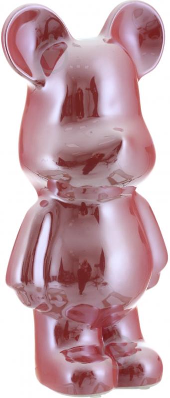 Статуетка керамічна ведмедик - Тедді 8,5х26,5х12,5 см рожевий - фото 2