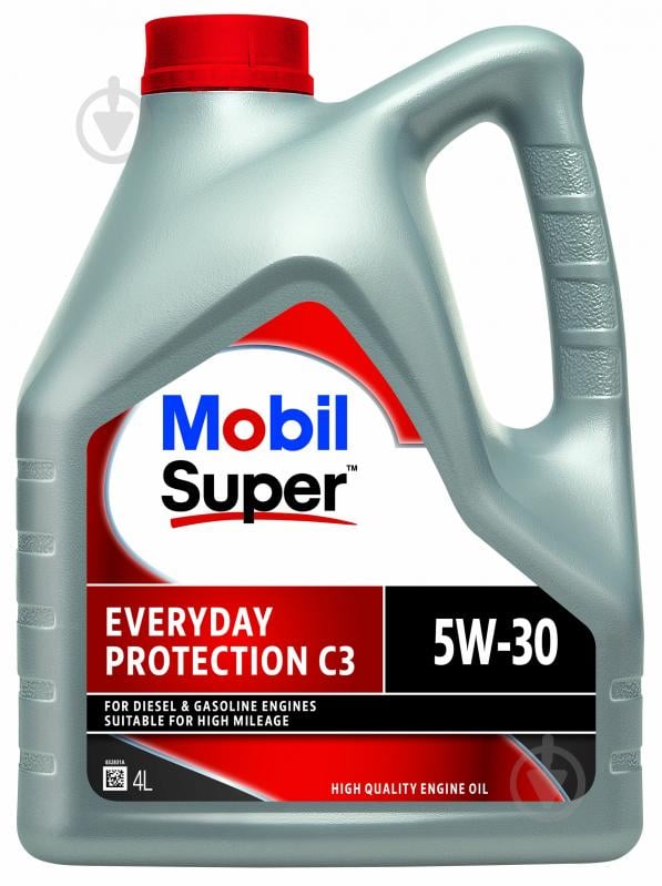 Моторна олива синтетична Mobil Super Everyday Protection C3 5W-30 4 л (158016) - фото 1 Моторна олива синтетична Mobil Super Everyday Protection C3 5W-30 4 л (158016) - фото 1