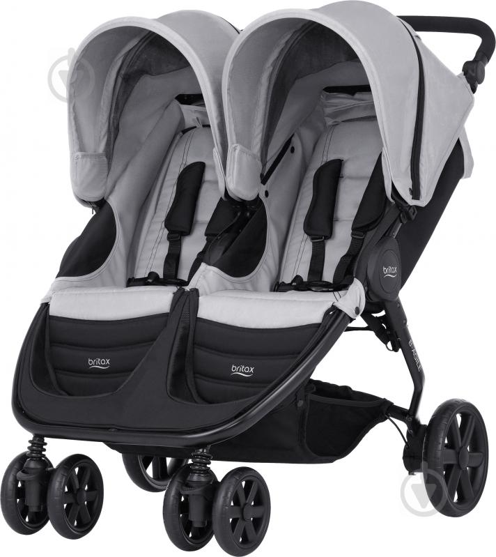 Коляска для двойни Britax B-AGILE Double Steel Grey 2000025702 - фото 1