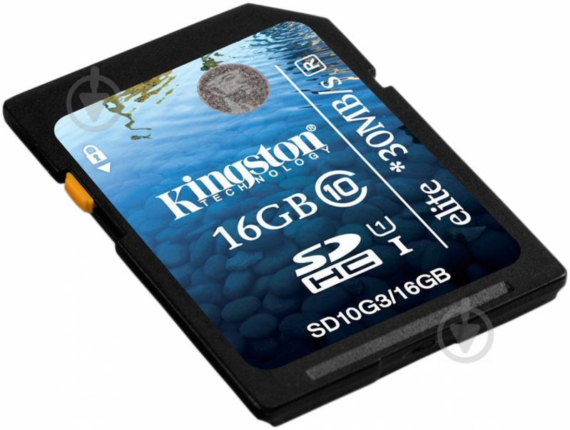 Карта пам'яті Kingston 16GB SDHC class 10 UHS-I Elite Generation 3 (SD10G3/16GB) - фото 2