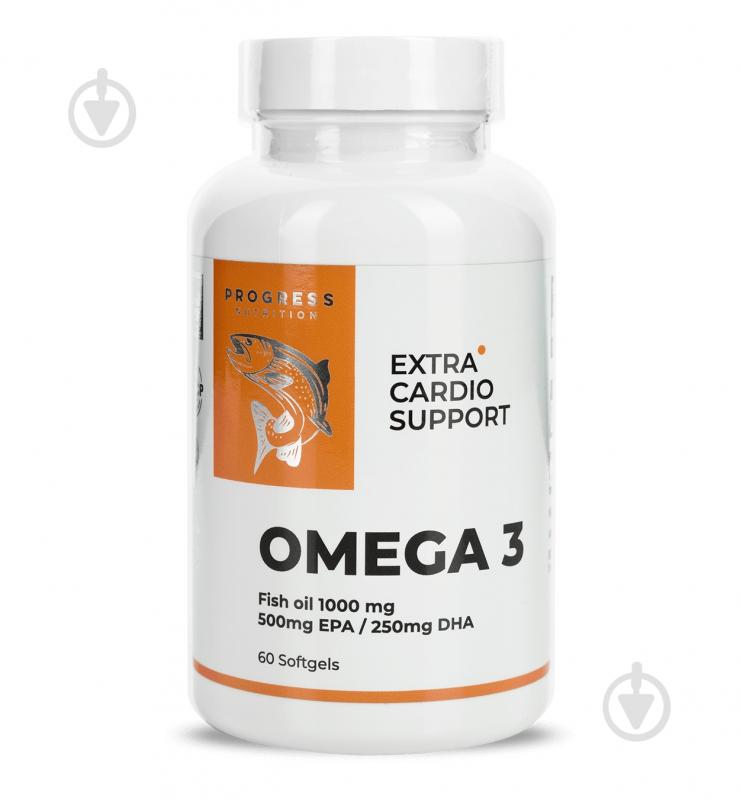 Жирні кислоти Progress Nutrition Omega-3 Extra 1000 мг 84 г 60 капс. - фото 1