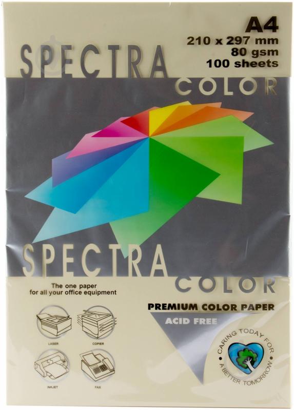 Бумага офисная Spectra Color A4 80 г/м бежевый 100 листов - фото 1