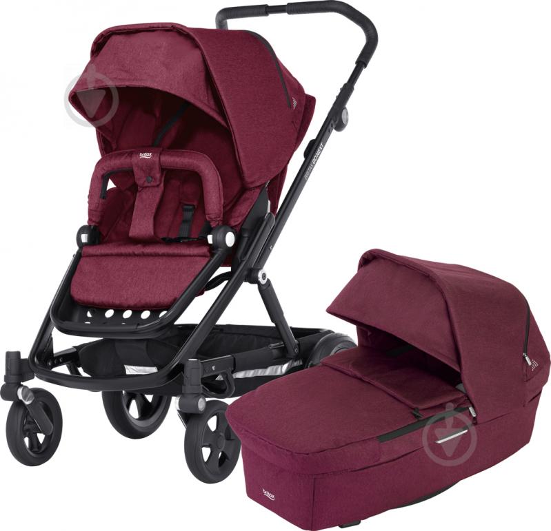 Коляска универсальная 2 в 1 Britax Go Next Wine red melange 2000025721 - фото 1