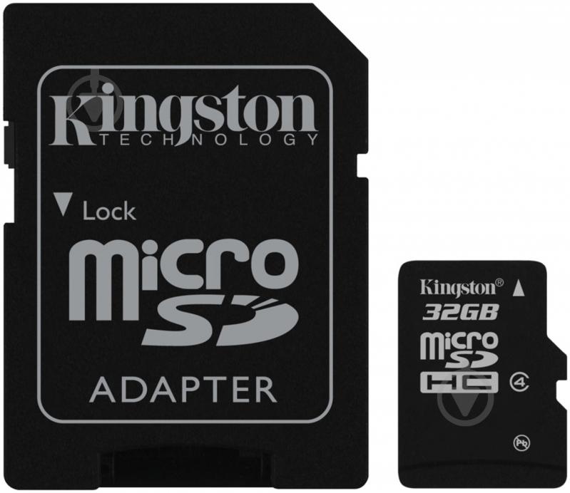 Карта пам'яті Kingston microSDHC 32GB (SDC4/32GB) - фото 1