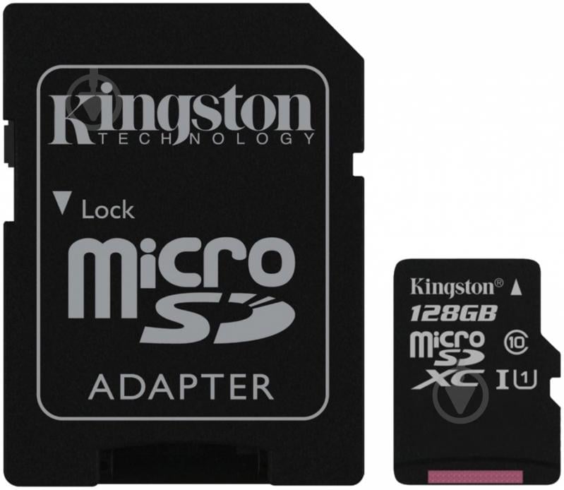 Карта пам'яті Kingston microSDXC 128GB Class 10 UHS-I (SDCX10/128GB) - фото 1