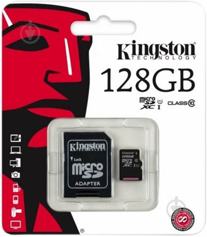 Карта пам'яті Kingston microSDXC 128GB Class 10 UHS-I (SDCX10/128GB) - фото 2