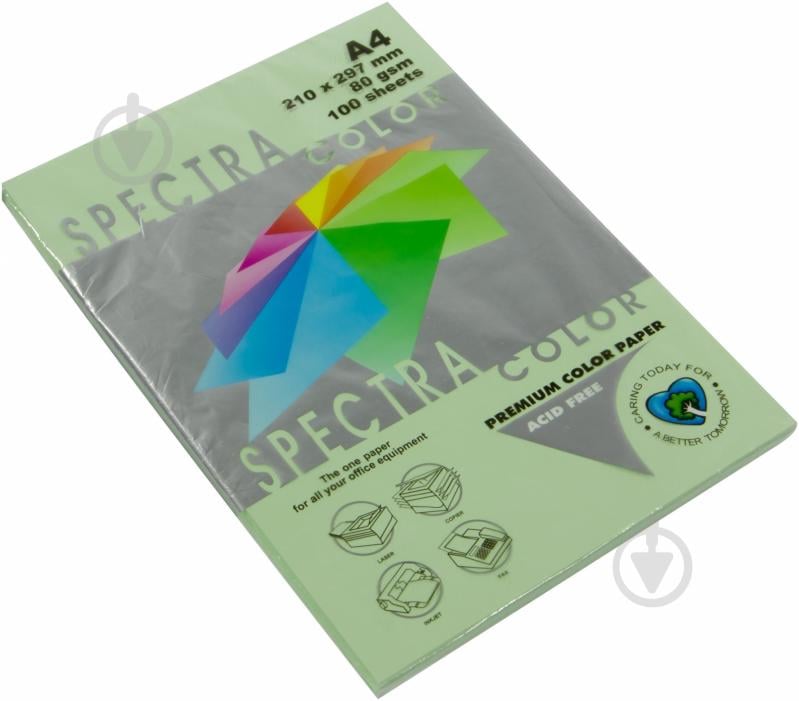 Папір офісний Spectra Color A4 80 г/м світло-зелений 100 аркушів - фото 1