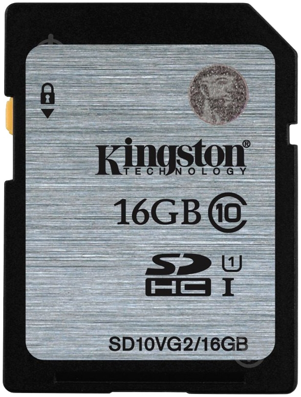 Карта пам'яті Kingston SDHC 16GB CLASS 10 UHS-I (SD10VG2/16GB) - фото 1