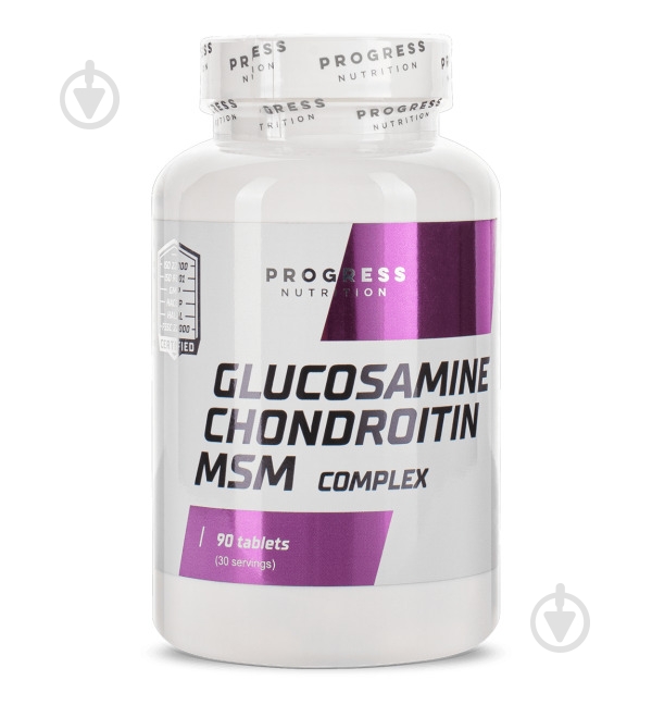 Хондропротектор Progress Nutrition Glucosamine Chondroitin MSM 90 шт./уп. 84 г - фото 2