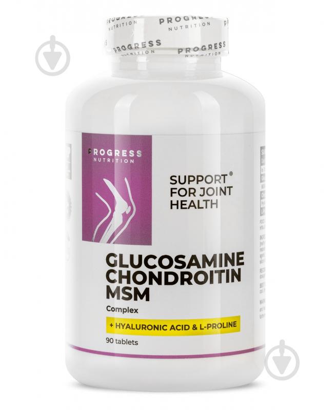 Хондропротектор Progress Nutrition Glucosamine Chondroitin MSM 90 шт./уп. 84 г - фото 1