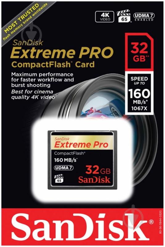 Карта памяти SanDisk Compact Flash 32GB (SDCFXPS-032G-X46) - фото 2