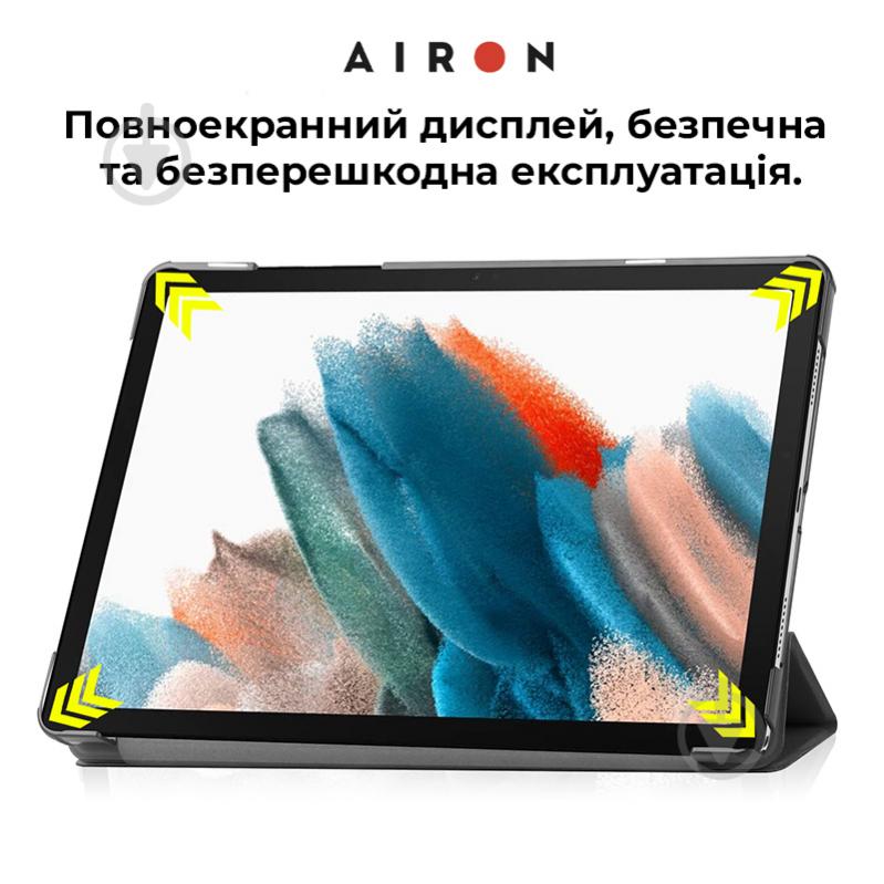 Чехол для планшета AIRON black (4822352781103) для Samsung Galaxy Tab A9 8.7'' 2023 с защитной пленкой и салфеткой Black - фото 10