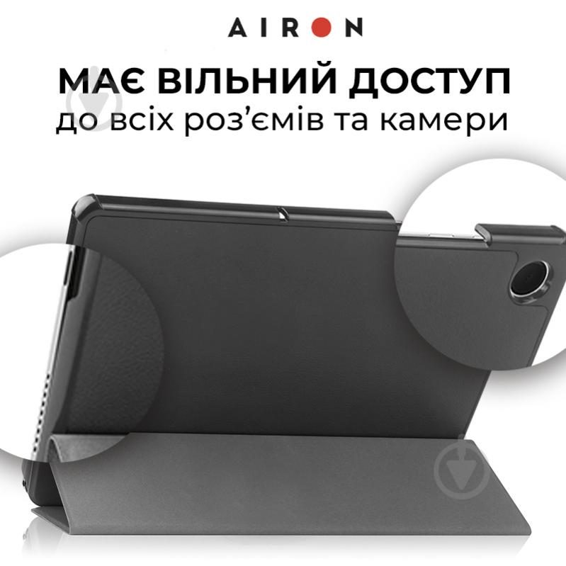 Чехол для планшета AIRON black (4822352781103) для Samsung Galaxy Tab A9 8.7'' 2023 с защитной пленкой и салфеткой Black - фото 6