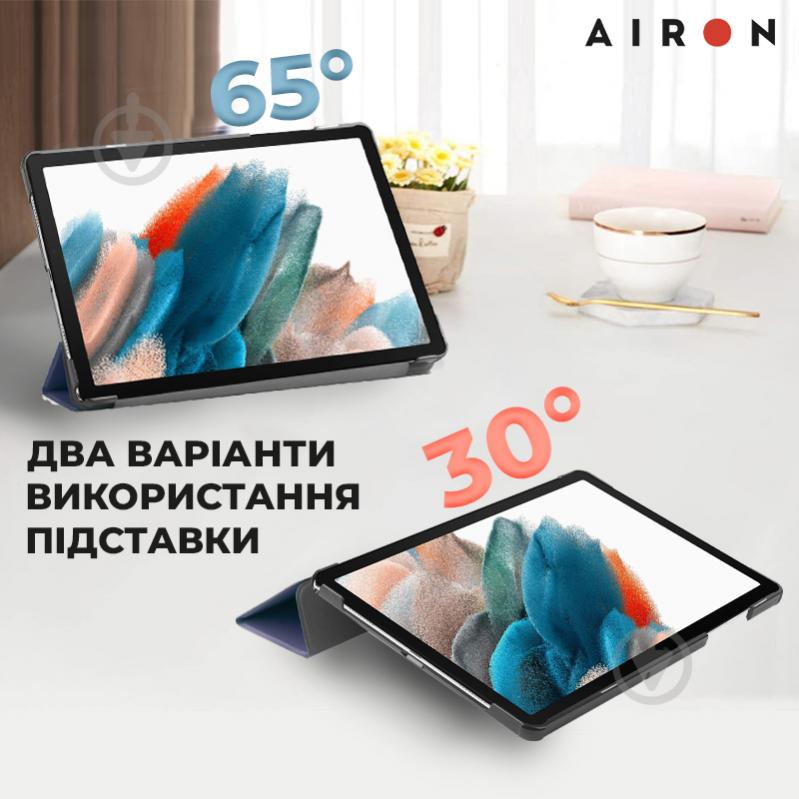 Чехол для планшета AIRON black (4822352781103) для Samsung Galaxy Tab A9 8.7'' 2023 с защитной пленкой и салфеткой Black - фото 9