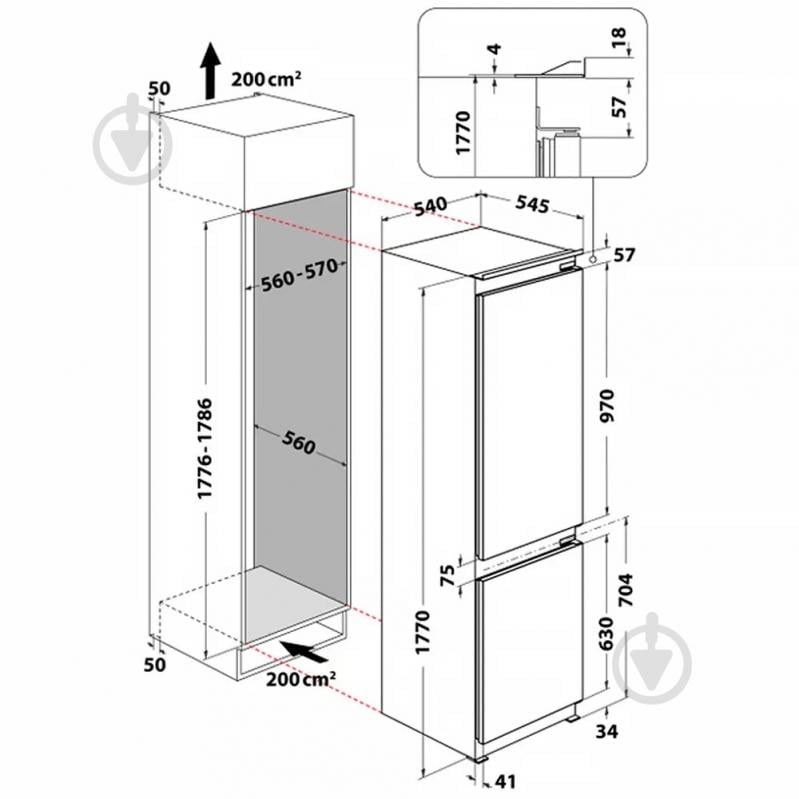 Холодильник Whirlpool WHC18D011C1 SF - фото 8