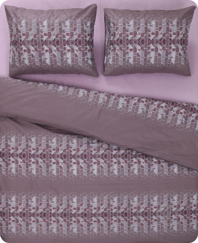 Комплект постельного белья Basic Диметри 2.0 фиолетовый La Nuit (без простыни) - фото 1 Комплект постельного белья Basic Диметри 2.0 фиолетовый La Nuit (без простыни) - фото 1