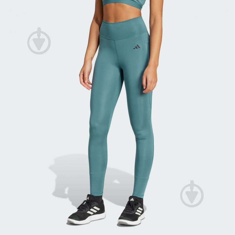 Лосини Adidas OPT ESS ST 1/1 JW7645 р.XS зелений - фото 1 Лосини Adidas OPT ESS ST 1/1 JW7645 р.XS зелений - фото 1