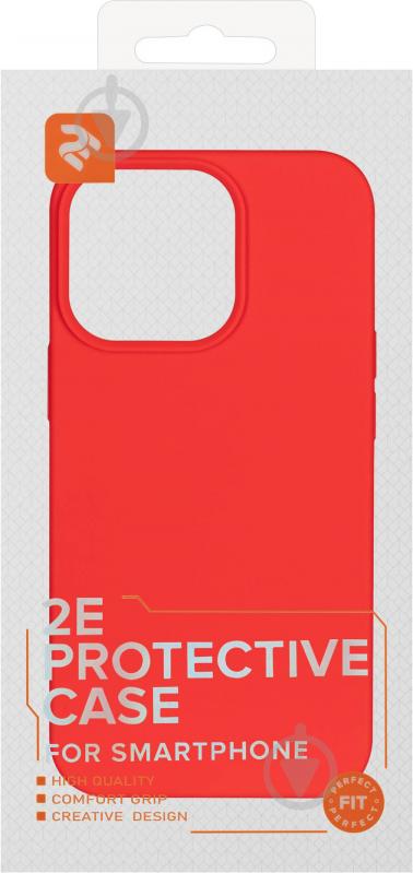 Чохол 2E Basic Liquid Silicone для Apple iPhone 14 Pro red (2E-IPH-14PR-OCLS-RD) - фото 3