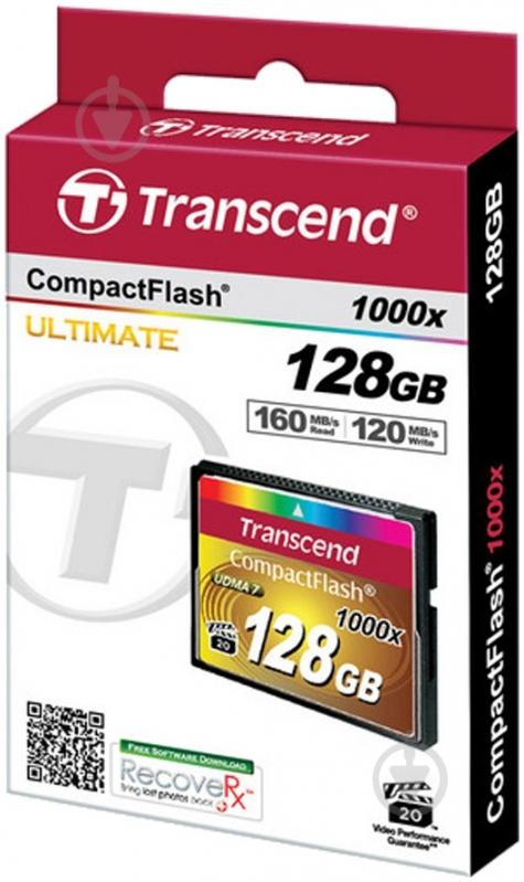 Карта памяти Transcend CF 128GB (TS128GCF1000) - фото 2