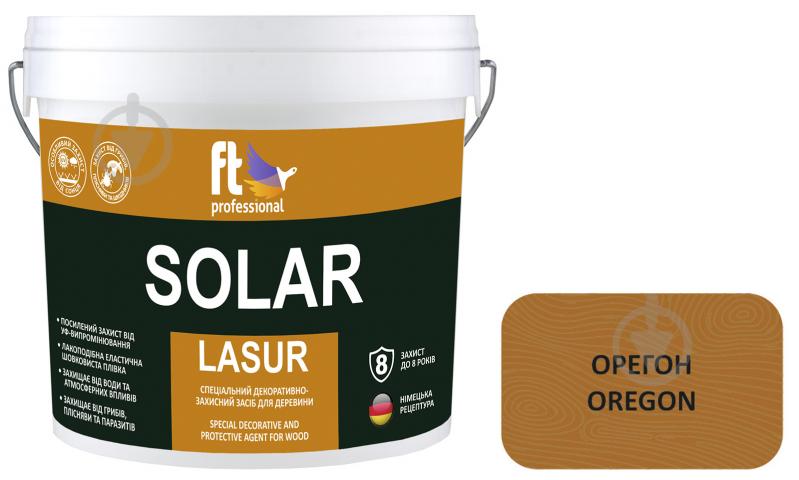 Защитное средство FT Professional SOLAR LASUR орегон шелковистый мат 10 л - фото 1