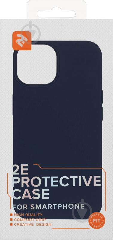 Чохол 2E Basic Liquid Silicone для Apple iPhone 14 midnight blue (2E-IPH-14-OCLS-MB) - фото 3