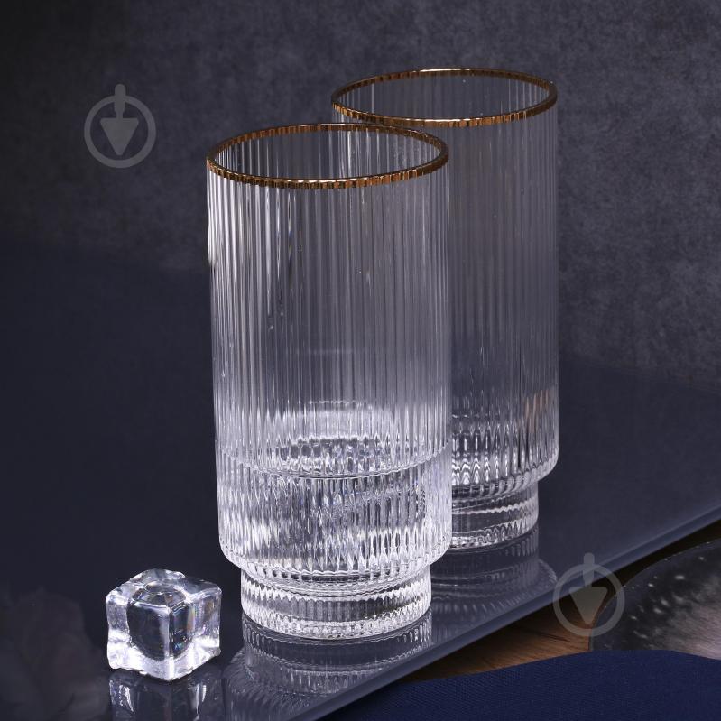 Набір склянок високих Fiora Ripple скло 410 мл 2 шт. - фото 10 Набір склянок високих Fiora Ripple скло 410 мл 2 шт. - фото 10