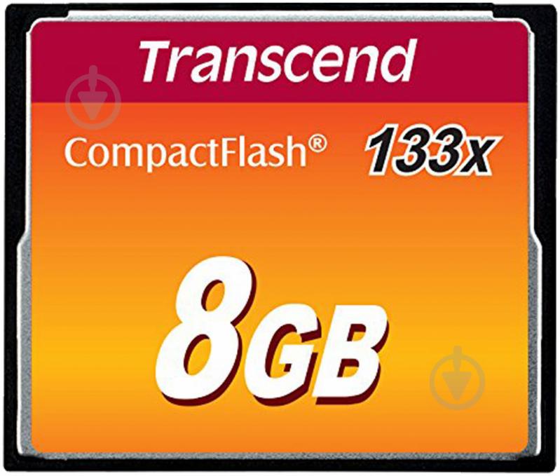 Карта пам'яті Transcend Compact Flash 8GB (TS8GCF133) - фото 1