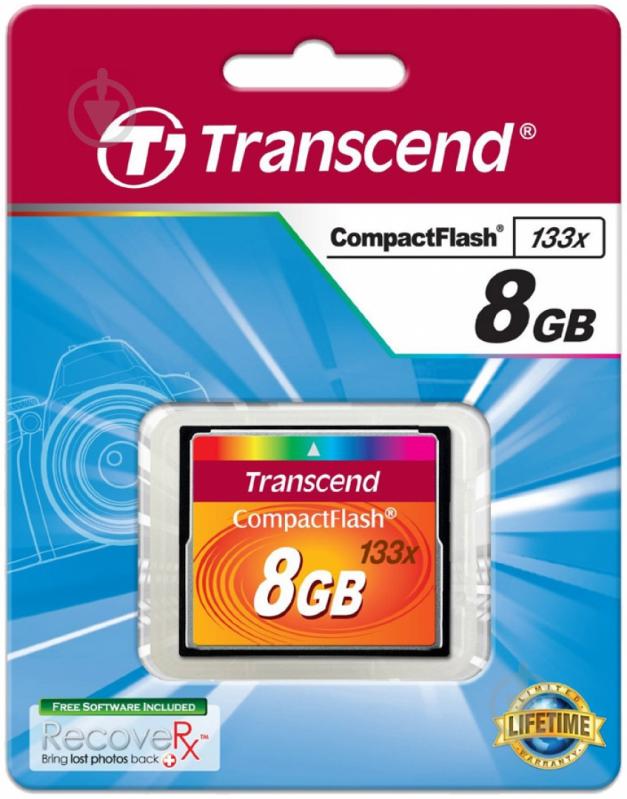 Карта пам'яті Transcend Compact Flash 8GB (TS8GCF133) - фото 2