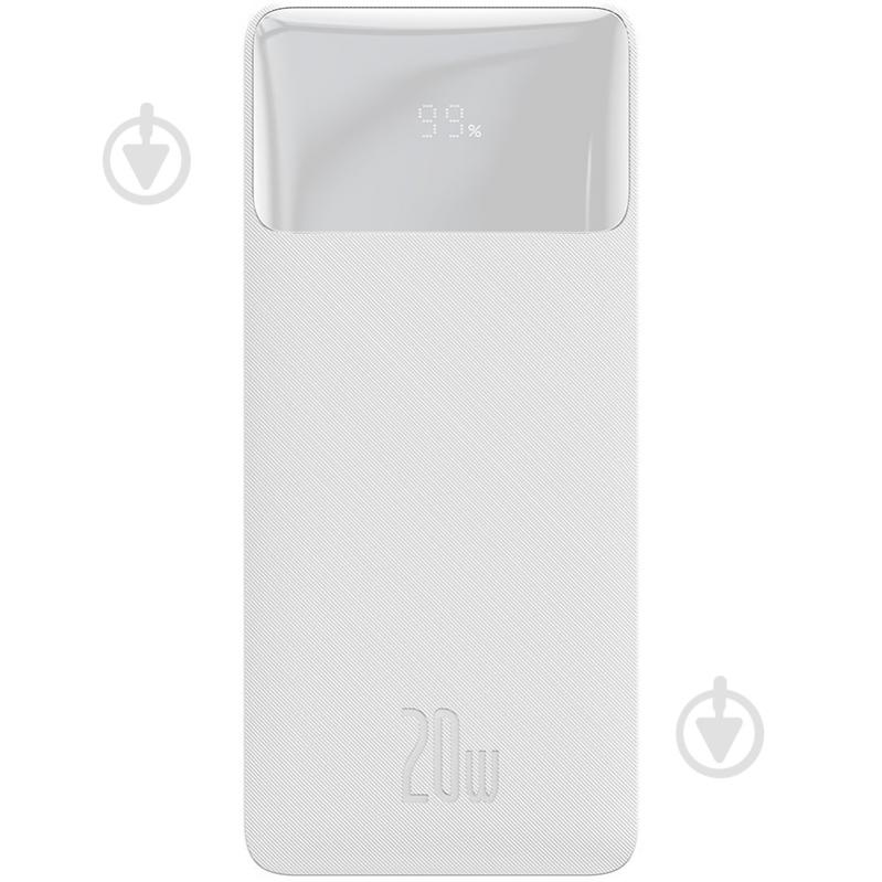 Повербанк BASEUS Bipow PD 20W USB-C 2xUSB QC 3.0 10000 mAh white (PPDML-L02) - фото 3