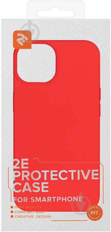 Чохол 2E Basic Liquid Silicone для Apple iPhone 14 red (2E-IPH-14-OCLS-RD) - фото 3