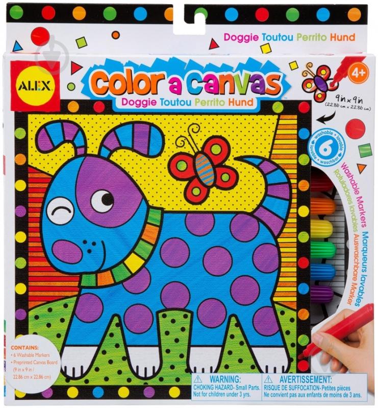 Роспись на холсте Alex со щенком 361D - фото 1