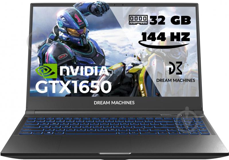 Ноутбук Dream Machines G1650-17 17,3" (G1650-17UA87) black - фото 1