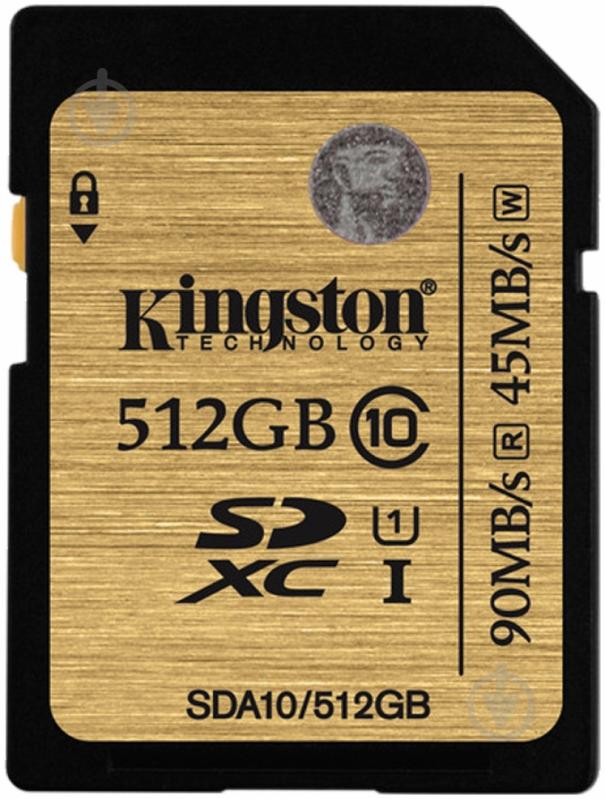 Карта памяти Kingston Ultimate SDXC (SDA10/512GB) - фото 1 Карта памяти Kingston Ultimate SDXC (SDA10/512GB) - фото 1