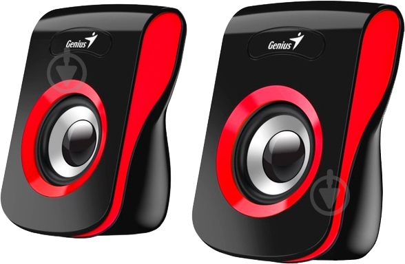 Акустическая система Genius SP-Q180 2.0 black/red - фото 1