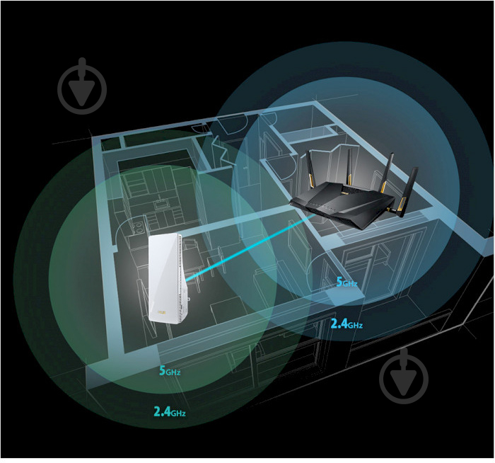 Повторювач сигналу Asus RP-AX56 AX1800 (90IG05P0-MO0410) - фото 8