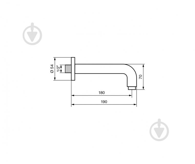 Излив для ванны Emmevi Rubinetterie L190 C00626FBIO круглый белый матовый - фото 2