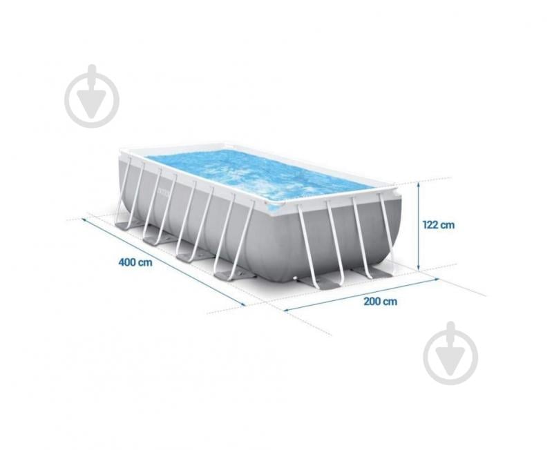 Бассейн каркасный Intex Prism Frame Pool арт. 26790 400x200x122 см - фото 4