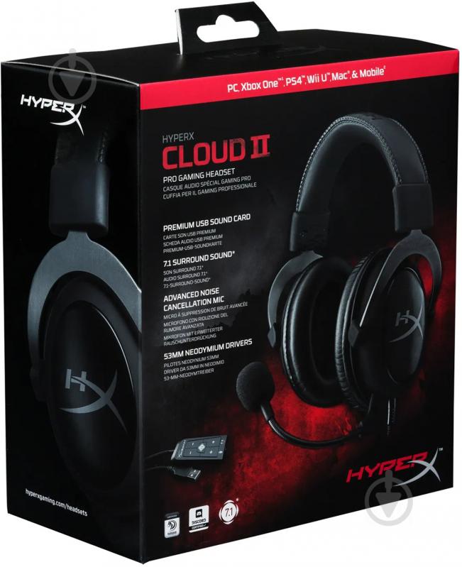 Навушники HyperX Cloud II - Pro Gaming Headset black (4P5L9AA) - фото 32