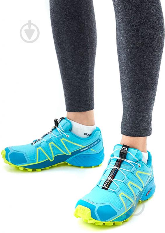 Кросівки жіночі демісезонні Salomon SPEEDCROSS 4 W Blue C L40124700 р.40 бірюзові - фото 9