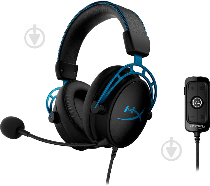 Наушники HyperX Cloud Alpha S Gaming Headset black/blue (4P5L3AA) - фото 2