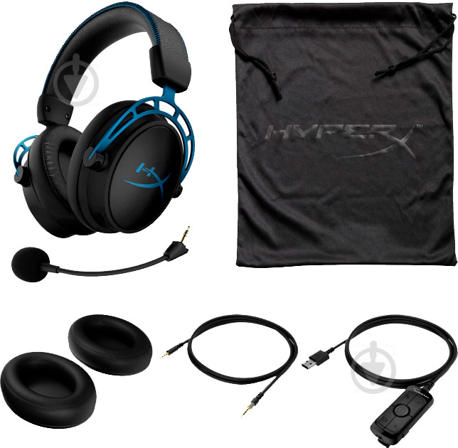 Наушники HyperX Cloud Alpha S Gaming Headset black/blue (4P5L3AA) - фото 8