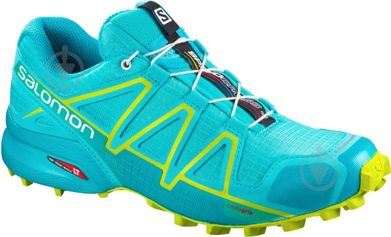 Кроссовки женские демисезонные Salomon SPEEDCROSS 4 W Blue C L40124700 р.38 бирюзовые - фото 1