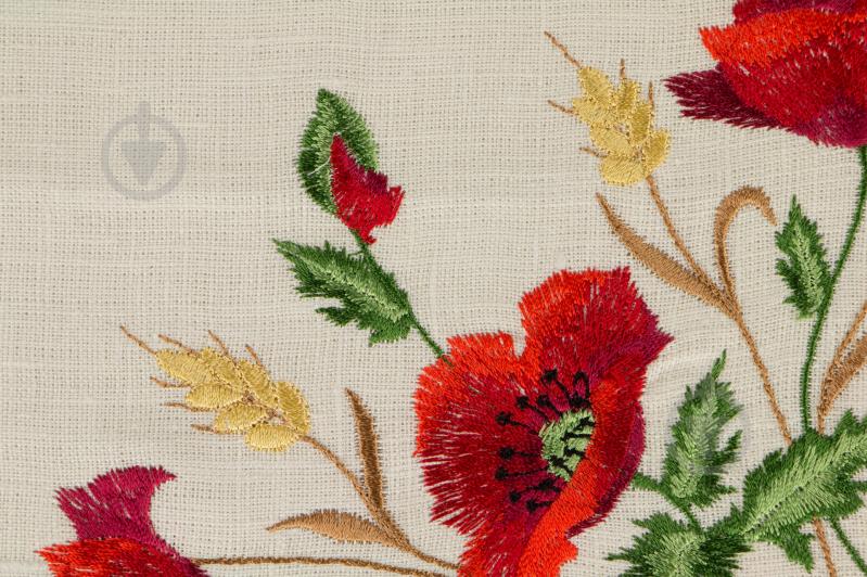 Раннер Гармонiя МАКИ 65x65 см молочный - фото 2