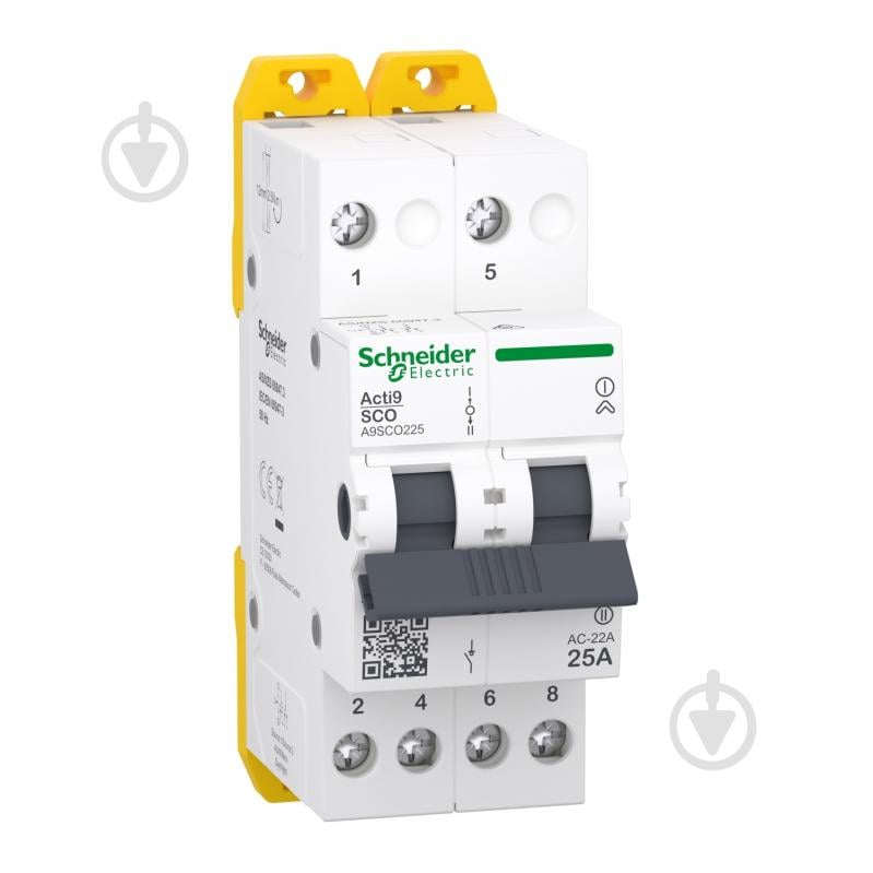 Перемикач 3-х позиційний Schneider Electric iSSW Acti9 2P 25A 400/415В A9SCO225 - фото 1