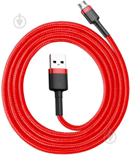 Кабель BASEUS USB to Micro 2.4A (CAMKLF-B09) 1 м червоний (964088) - фото 2