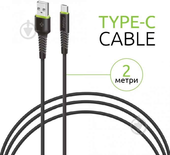 Кабель Intaleo Type-C (CBFLEXT2) 2 м черный (952324) - фото 3